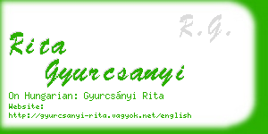 rita gyurcsanyi business card