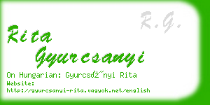 rita gyurcsanyi business card